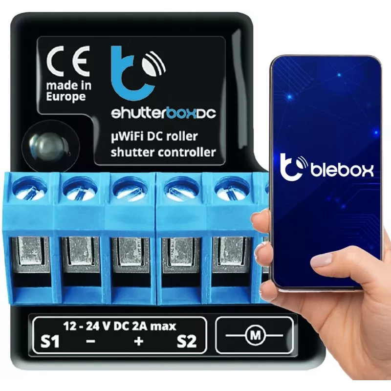 I/O modulis bleBox shutterBoxDC 2x dvejetainiai įėjimai, 2x relės išėjimai 230V