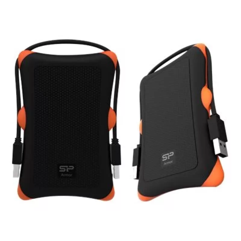 HDD/SSD korpusas Silicon Power Armor A30, 2,5 colio vieno lizdo, USB 3.2 Gen 1, Micro-USB A, oranžinė/juoda