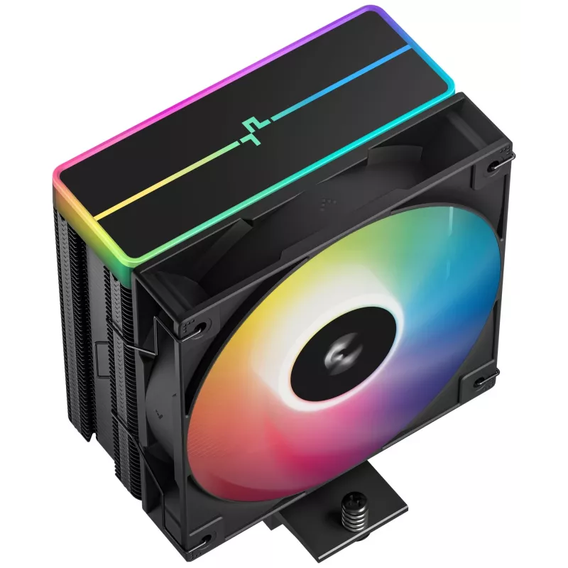 Ventiliatorius DeepCool AG400 BK ARGB V2 120 mm Juoda — 120 mm hidraulinio guolio procesoriaus aušintuvo ventiliatorius, kelių lizdų palaikymas