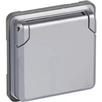 Schuko lizdas Legrand Soliroc 077834 IP44 pilkas, oro sąlygoms atsparus elektros lizdas