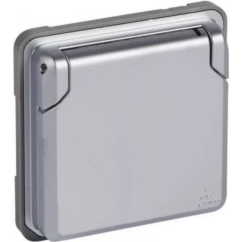 Schuko lizdas Legrand Soliroc 077834 IP44 pilkas, oro sąlygoms atsparus elektros lizdas