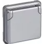 Schuko lizdas Legrand Soliroc 077834 IP44 pilkas, oro sąlygoms atsparus elektros lizdas