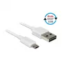 USB laidas DeLOCK 84805 USB 2.0 0,2 m USB A Micro-USB B Baltas
