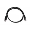 LAN komutacinis kabelis Extralink Cat5e FTP 1 m, F/UTP ekranuotas, RJ-45 į RJ-45, juodas