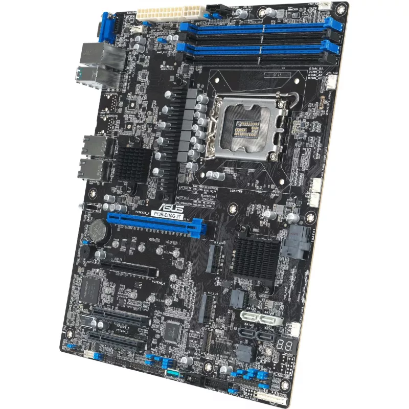 Serverinė pagrindinė plokštė ASUS P13R-E/10G-2T LGA 1700 ATX, Intel lustų rinkinys, DDR5 ECC UDIMM, 4x DIMM, 2x 10Gb RJ-45, 8x SATA III, 2x M.2