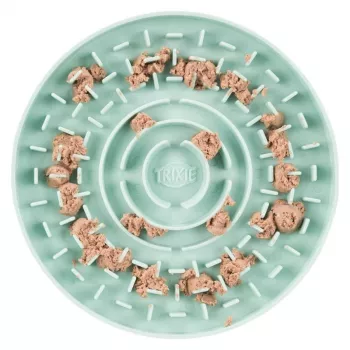 Laižymo lėkštė Trixie Junior 15 cm — šunų laižymo dubenėlis, žalia, 15 cm skersmens, jaunikliams, 200 g
