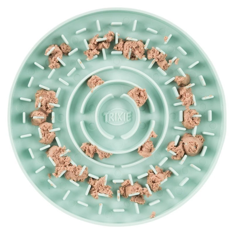 Laižymo lėkštė Trixie Junior 15 cm — šunų laižymo dubenėlis, žalia, 15 cm skersmens, jaunikliams, 200 g