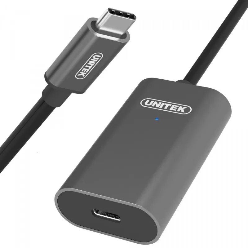 USB kabelis UNITEK U305A 5 m USB 3.2 Gen 1 USB C pilkas