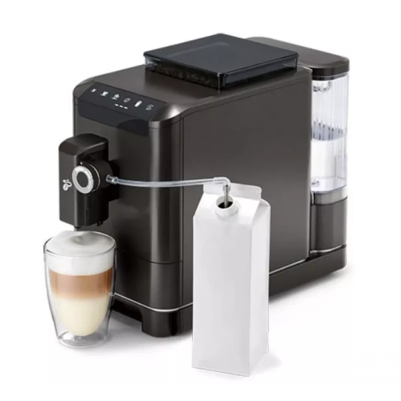 Espreso aparatas Tchibo Esperto2 Milk juodas — integruotas pieno putotuvas, ant stalviršio statomas automatinis espreso aparatas