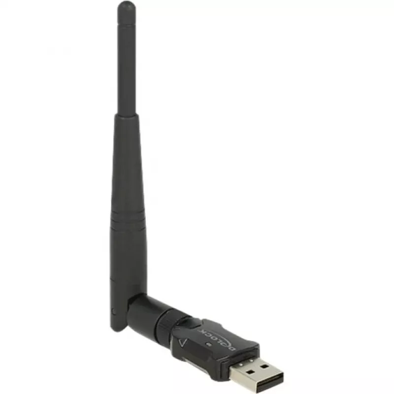 DeLock USB2.0 Dviejų Juostų WLAN ac/a/b/g/n Raktas - Tinklo Adapteris - USB2.0 - 802.11b, 802.11a, 802.11g, 802.11n, 802.11ac - Juodas (12462)