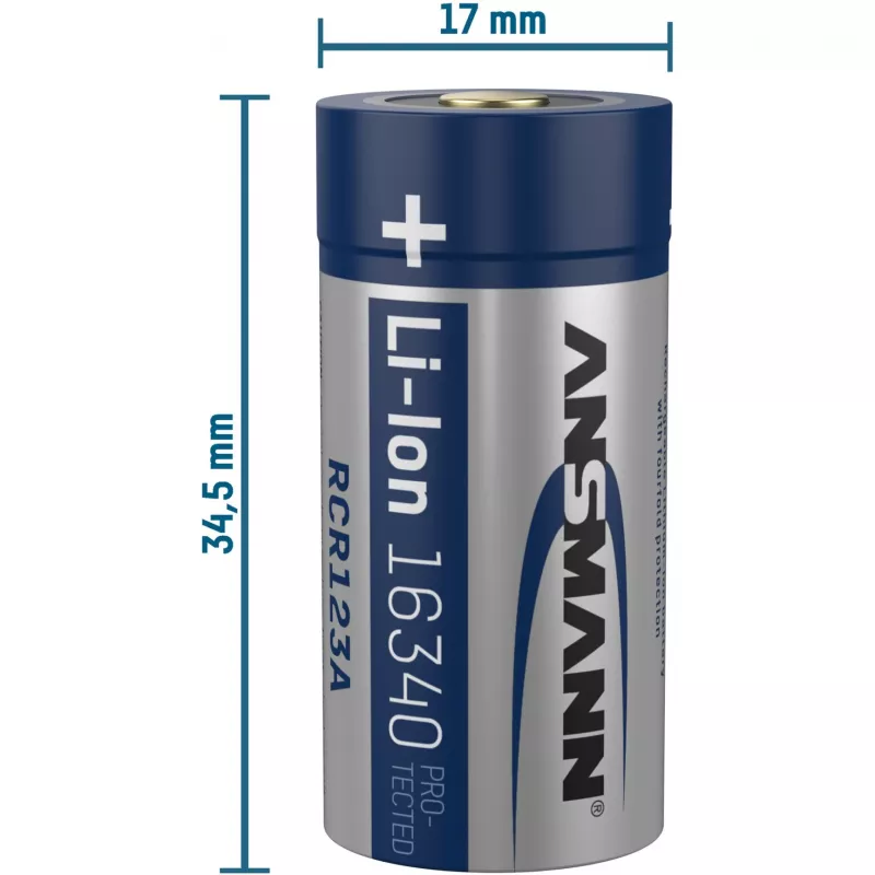 Ansmann 16340 Li-ion įkraunama baterija 850 mAh 3,6 V Micro USB įvestis 1300-0015