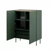 Lentynų komplektas cama meble ONDA 98×45×127 cm žalias, ant grindų pastatoma prie sienos spintelė