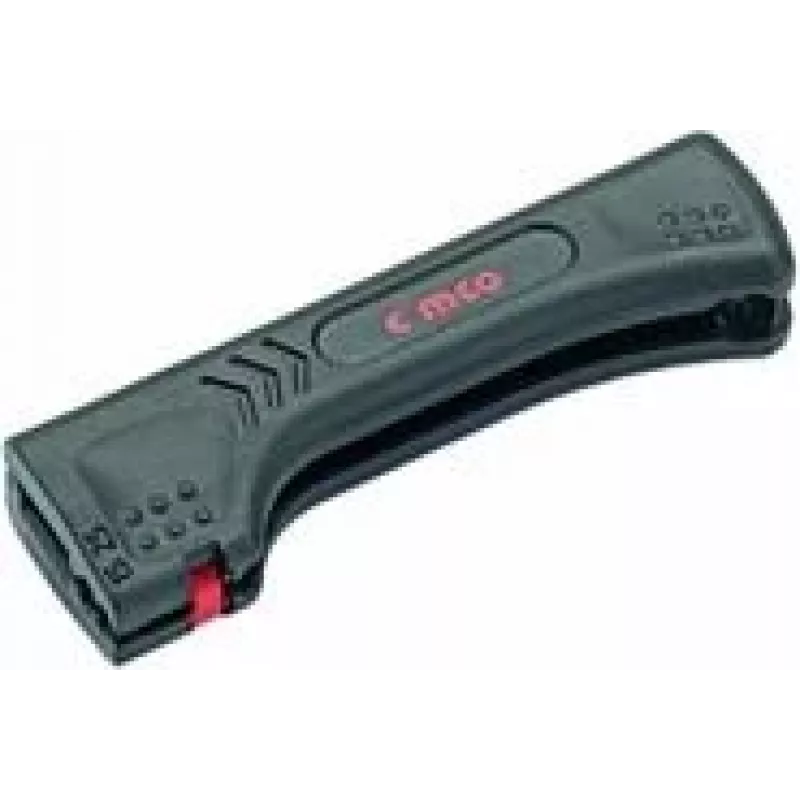 Kabelių nuėmiklis Cimco 120009 — nuėmimas 4 mm–15 mm, plastikinė rankena, juoda/raudona