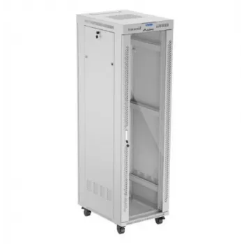 Laisvai stovintis stovas LANBERG FF01-6842-12SL 42U, 600×800 mm, 2121 mm aukštis, 1200 kg talpa, IP20, pilkas