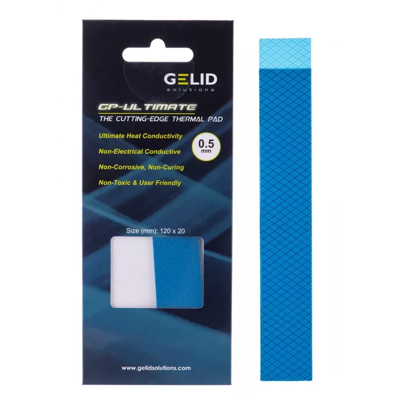Termo tarpinė Gelid TP-GP04-R-A 120×20×0,5 mm, tankis 3,2 g/cm³, pilka
