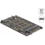 DELOCK keitiklis M.2 Key M NVMe SSD į U.2 (SFF-8639) — modelis 64354