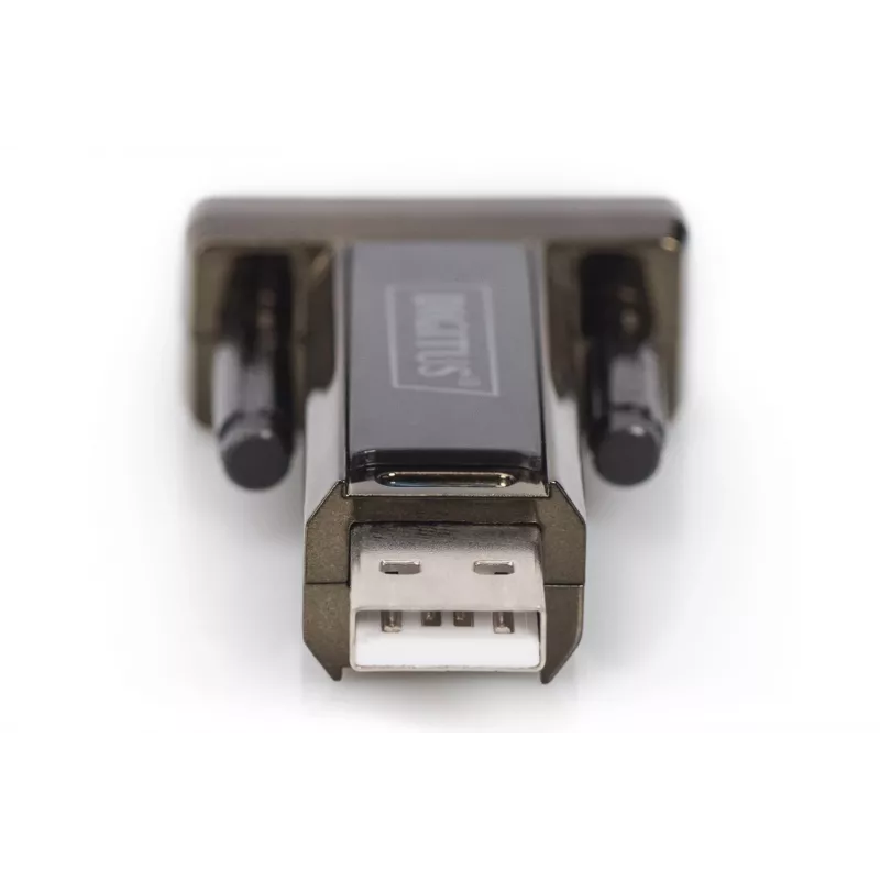 DIGITUS USB 2.0 į serijinį keitiklį DSUB 9M su USB A kabeliu 80cm FTDI mikroschema USB 2.0 į RS232 (FT232RL)