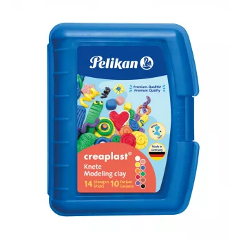 Modeliavimo molis Pelikan Creaplast 240 g įvairiaspalvis 14 vnt.
