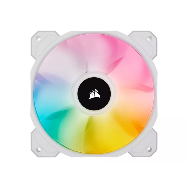 Corsair iCUE SP120 RGB ELITE Performance 120mm Balta PWM ARGB korpuso ventiliatoriaus trigubas rinkinys