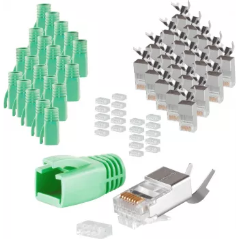 Laido jungtis RJ-45 ShiverPeaks 72067-20G žalia