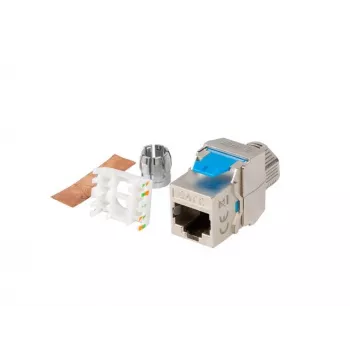 Plokščias keystone modulis Lanberg KSF8-4000 mėlynas/sidabrinis RJ-45