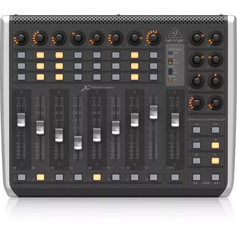 Behringer X-TOUCH COMPACT MIDI klaviatūra USB Juoda