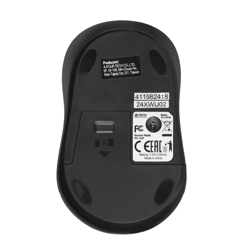 A4Tech G3-280N pelė Abiem rankoms tinkama RF belaidė optinė 2000 DPI