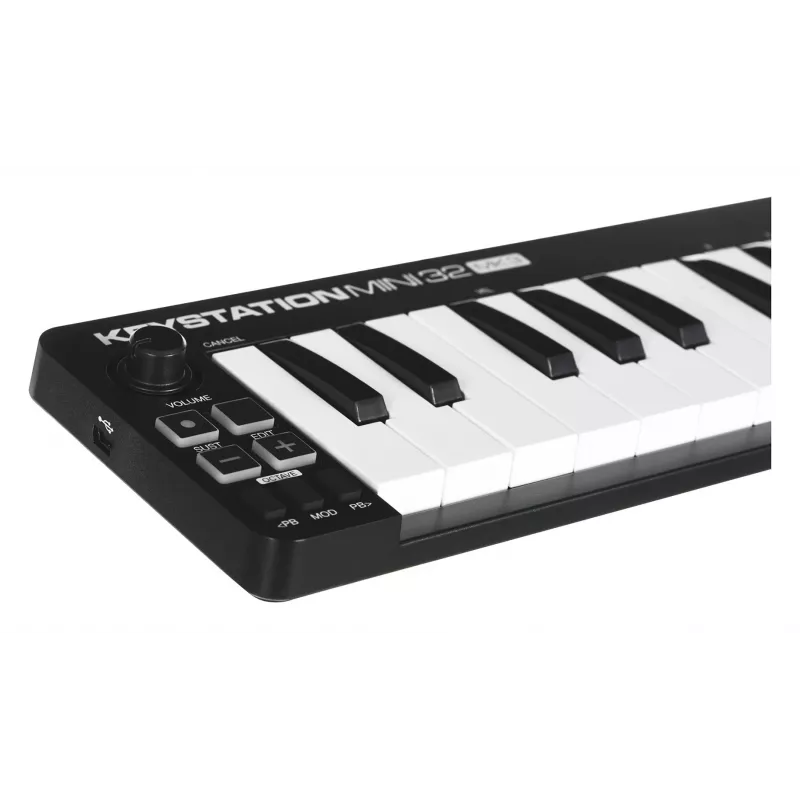 M-AUDIO Keystation Mini 32 MK3 MIDI klaviatūra 32 klavišai USB juoda, balta