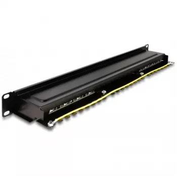 DeLOCK 66876 pataisų skydas 1U Cat6a juodas metalinis
