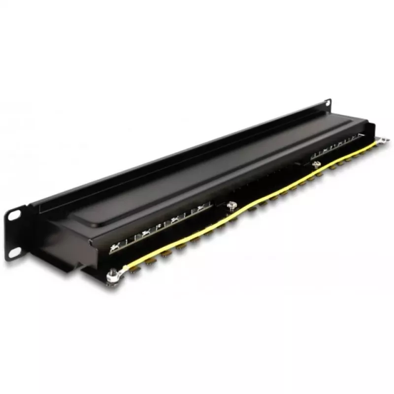 DeLOCK 66876 pataisų skydas 1U Cat6a juodas metalinis