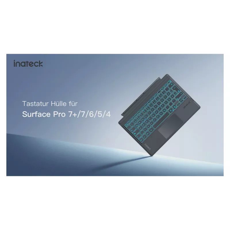 inateck klaviatūra Surface pilka, Sureface GO 1-4 Com. QWERTZ