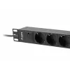 Lanberg PDU-03E-0200-BK maitinimo paskirstymo blokas (PDU) 3 kintamosios srovės lizdai 1U juoda
