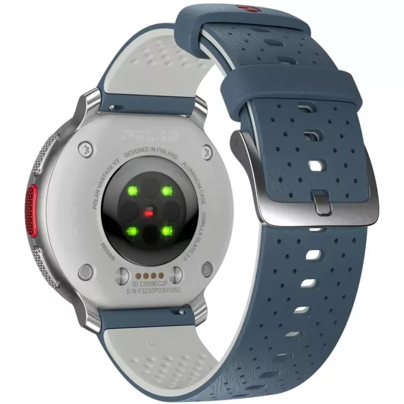 Polar Vantage V3 - Aliuminis - Sportinis laikrodis su dirželiu - Silikoninis - Ekranas 3,5 cm (1,39 colio) - 32 GB - „Bluetooth“ - 57 g - dangaus mėlyna (900108892)