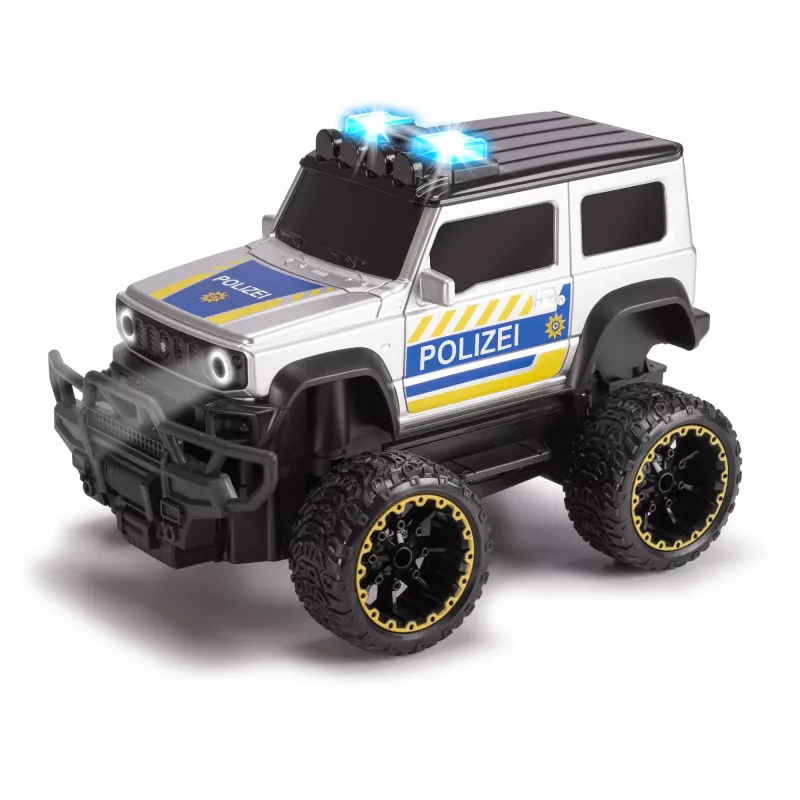 Lietas RC Suzuki Jimny policijos 1:24 mastelio Simba‑Dickie, radijo bangomis valdomas modelis, 1:24