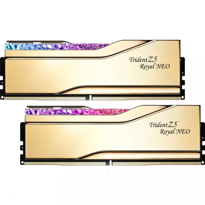 DIMM 32 GB DDR5-6400 (2x 16 GB) Dual-Kit, Arbeitsspeicher gold, F5-6400J3039G16GX2-TR5NG, Trident Z5 Royal Neo, AMD EXPO