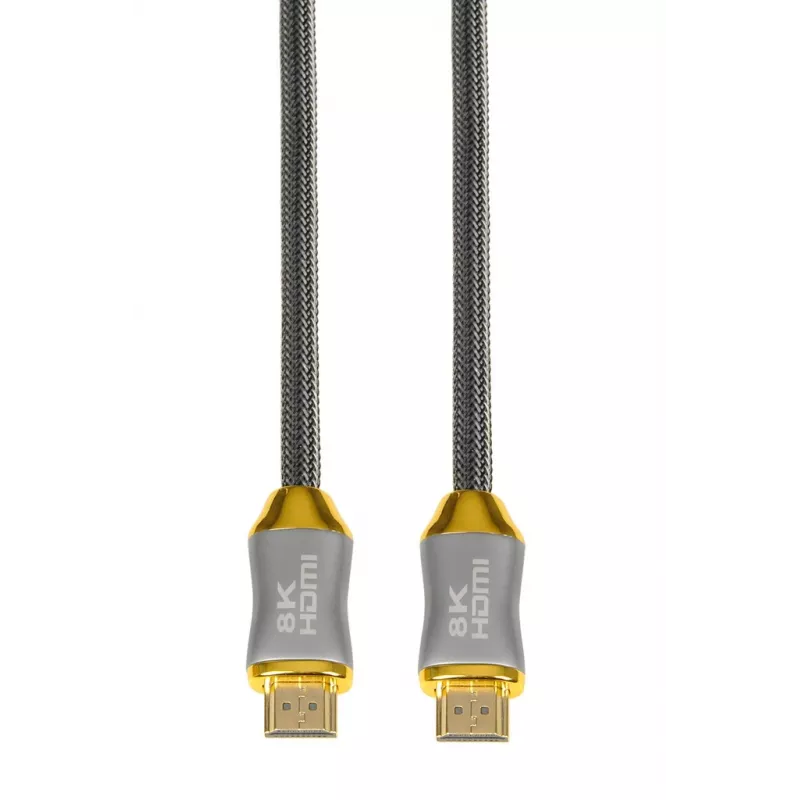 HDMI laidas IBOX HD08 2 m, HDMI A tipo kištukas–kištukas, HDMI 2.1, sidabrinis