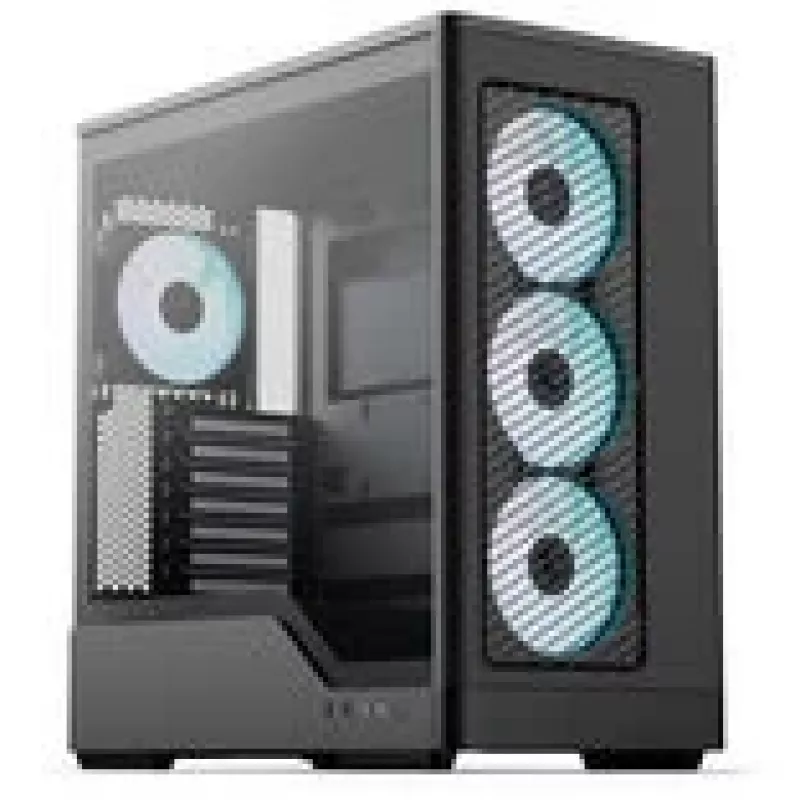 Kompiuterio korpusas AEROCOOL D520A Midi-Tower ATX Grūdintas stiklas RGB — juodas