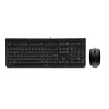 CHERRY DC 2000 Universal USB AZERTY belgiška juoda klaviatūra su pele