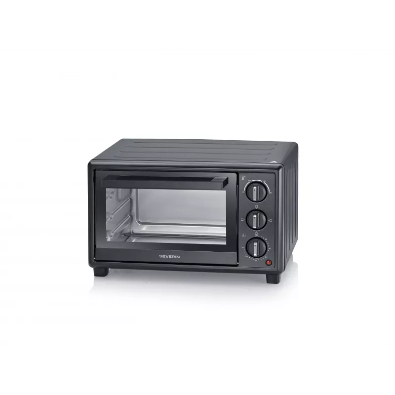 Elektrinė mini krosnelė SEVERIN TO 2078 — 20 l talpa, 1600 W, juoda, pastatoma