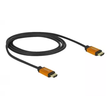 HDMI kabelis DeLOCK 85727 1 m A tipo kištukas – kištukas, juodas, auksinis