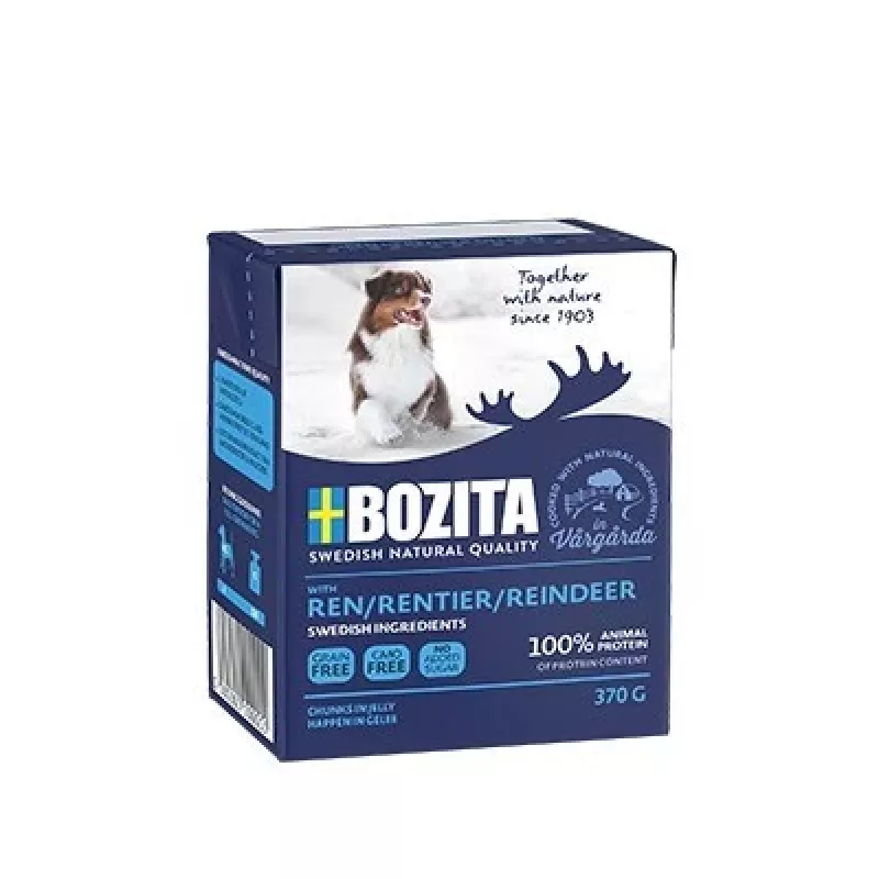 Šlapias šunų maistas BOZITA Chicken & Deer Adult 370 g – be grūdų, visoms veislėms