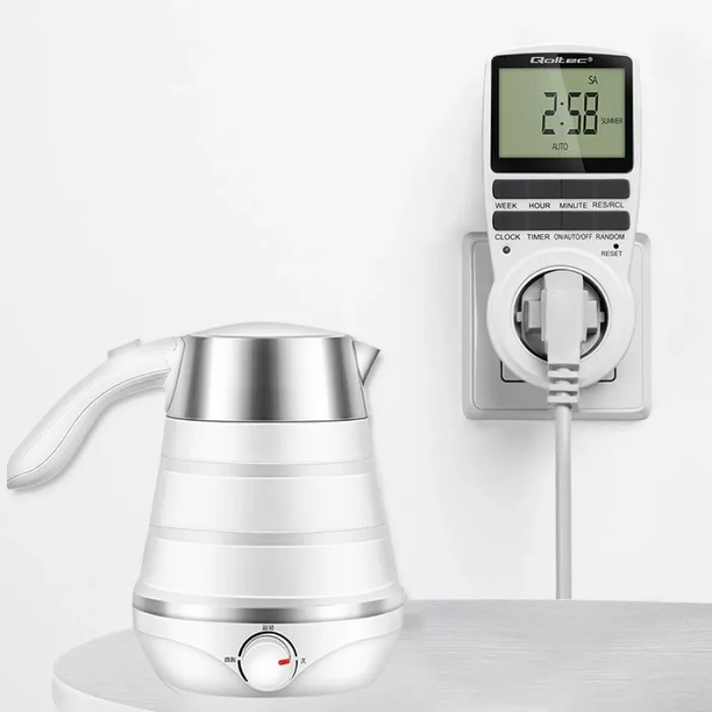Elektroninis laikmatis QOLTEC PC0628 su LCD ekranu, 24 valandų atgalinė atskaita