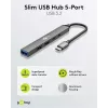 Goobay Slim 5-Port USB-Hub, USB-C™ į USB-C™/USB-A, USB 3.2 (74460)