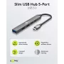 Goobay Slim 5-Port USB-Hub, USB-C™ į USB-C™/USB-A, USB 3.2 (74460)