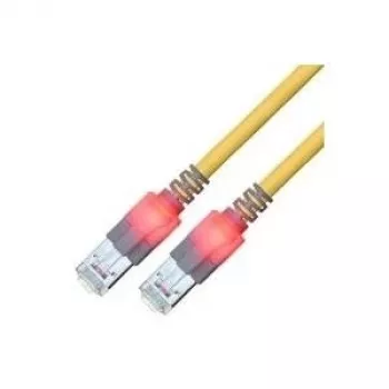 Sacon EasyLan DualBoot LED - komutacinis kabelis - RJ-45 (M) į RJ-45 (M) - 10 m - SFTP - CAT 6 - IEEE 802.5/IEEE 802.3 - formuotas - geltonas (442603,010)