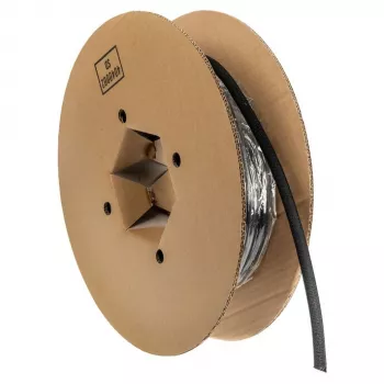 Kabelių vamzdis Label the kabelis LTC Pro 5111, 10 m, juodas — kabelių rišimui ir organizavimui