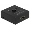 DeLock HDMI 2 į 1 dvikryptis kompaktiškas 4K 60 Hz jungiklis - Mažmeninė dėžutė - Vaizdo/garso jungiklis - 2 x HDMI - Staliniam naudojimui (64072)