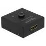 DeLock HDMI 2 į 1 dvikryptis kompaktiškas 4K 60 Hz jungiklis - Mažmeninė dėžutė - Vaizdo/garso jungiklis - 2 x HDMI - Staliniam naudojimui (64072)