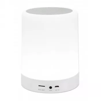 Manhattan Sound Science Bluetooth garsiakalbis, 5 val. atkūrimo laikas, 10 m veikimo nuotolis, microSD kortelių skaitytuvas (32 GB), 3,5 mm aux jungtis, 3 W išvestis, USB-A įkrovimo laidas komplekte, 1200 mAh baterija, Bluetooth v5, įmontuota pakabinimo kilpa, balta, 3 metų garantija