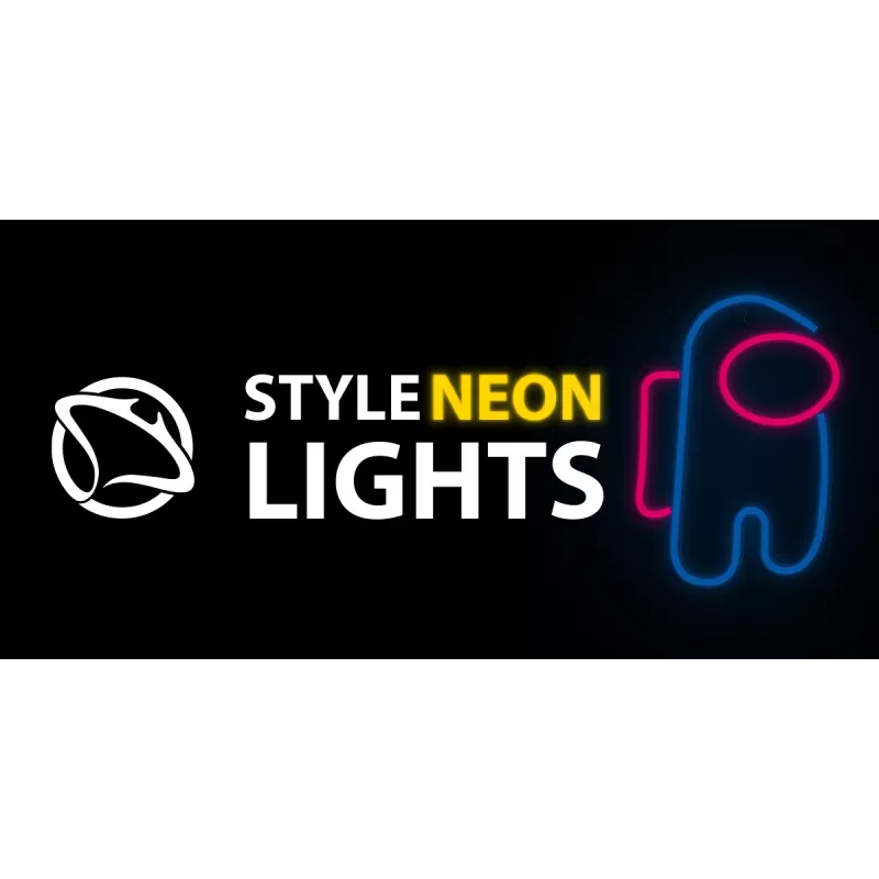 Dekoratyvinė neoninio stiliaus LED šviesa MANTA SNL27BLT Style Neon Lights ASTRONAUT, jungiama prie elektros tinklo, stalinė arba prie sienos tvirtinama LED akcentinė šviesa